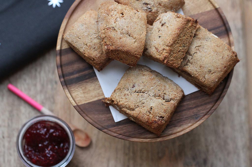 Fig and Hazelnut spelt vegan scones